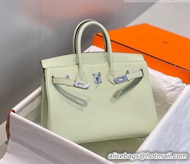 Trendy Design Hermes Birkin 25cm Bag in Togo Calfskin HB25 Bubble Green/Silver