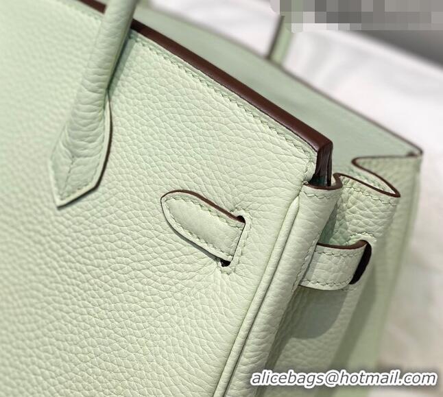 Trendy Design Hermes Birkin 25cm Bag in Togo Calfskin HB25 Bubble Green/Silver