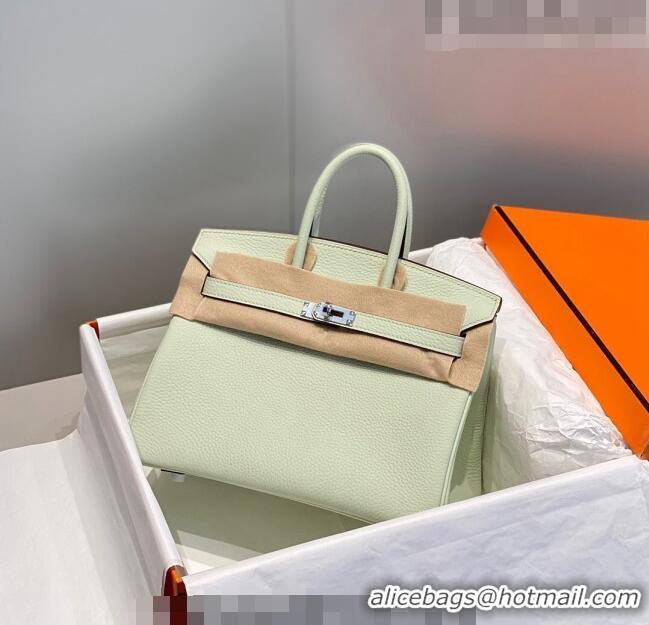 Trendy Design Hermes Birkin 25cm Bag in Togo Calfskin HB25 Bubble Green/Silver