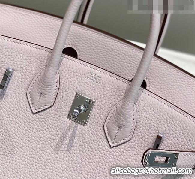 Well Crafted Hermes Birkin 25cm Bag in Togo Calfskin HB25 Dreamy Purple/Silver