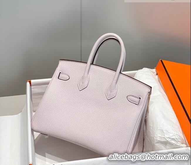 Well Crafted Hermes Birkin 25cm Bag in Togo Calfskin HB25 Dreamy Purple/Silver