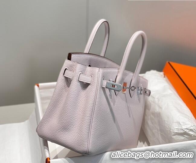 Well Crafted Hermes Birkin 25cm Bag in Togo Calfskin HB25 Dreamy Purple/Silver