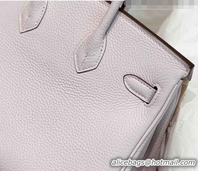 Well Crafted Hermes Birkin 25cm Bag in Togo Calfskin HB25 Dreamy Purple/Silver