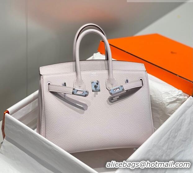 Well Crafted Hermes Birkin 25cm Bag in Togo Calfskin HB25 Dreamy Purple/Silver