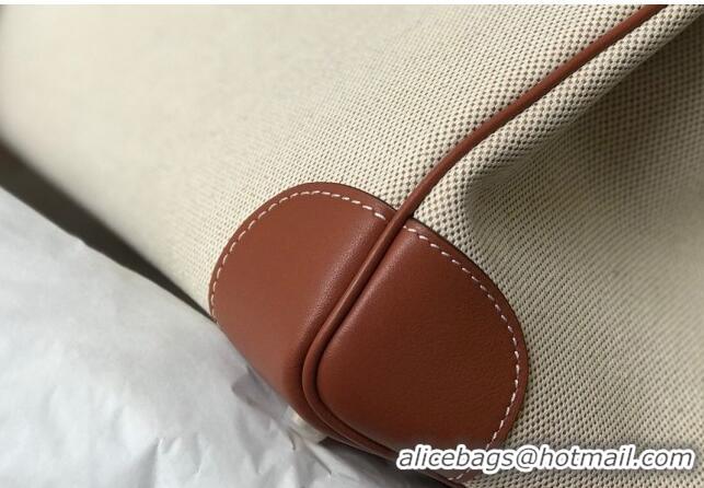 Promotional Hermes Birkin 35cm Bag in Swift Leather and Canvas HB35 Brown/Beige/Gold