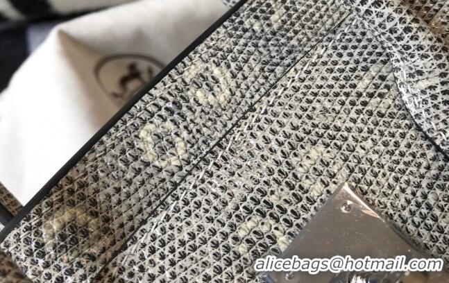 Promotional Hermes Birkin 30cm Bag in Lizard Embossed Calf Leather HB30 Grey/White/Silver