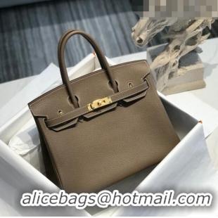 Promotional Hermes Birkin 30cm Bag in Togo Calfskin HB30 Etoupe Elephant Grey/Gold