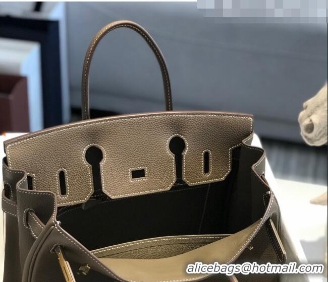 Promotional Hermes Birkin 30cm Bag in Togo Calfskin HB30 Etoupe Elephant Grey/Gold