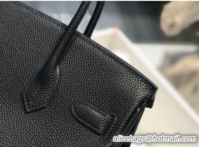 Famous Brand Hermes Birkin 30cm Bag in Togo Calfskin HB30 Black/Silver