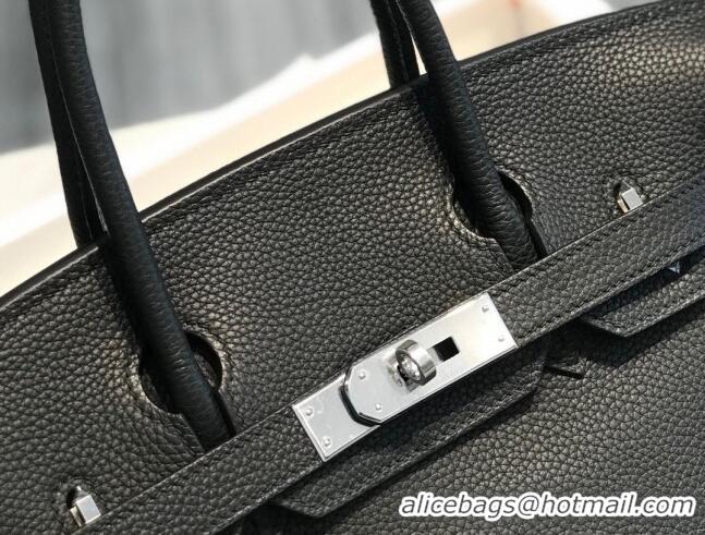 Famous Brand Hermes Birkin 30cm Bag in Togo Calfskin HB30 Black/Silver