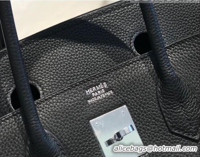 Famous Brand Hermes Birkin 30cm Bag in Togo Calfskin HB30 Black/Silver