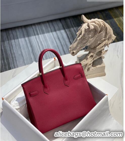 Traditional Specials Hermes Birkin 30cm Bag in Togo Calfskin HB30 Burgundy/Gold