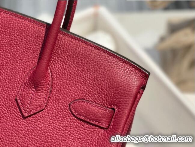 Traditional Specials Hermes Birkin 30cm Bag in Togo Calfskin HB30 Burgundy/Gold