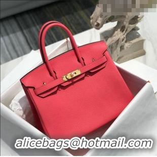 Trendy Design Hermes Birkin 30cm Bag in Togo Calfskin HB30 Rose Lipstick Pink/Gold