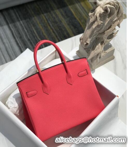 Trendy Design Hermes Birkin 30cm Bag in Togo Calfskin HB30 Rose Lipstick Pink/Gold