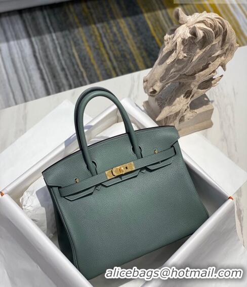 Trendy Design Hermes Birkin 30cm Bag in Togo Calfskin HB30 Almond Green/Gold