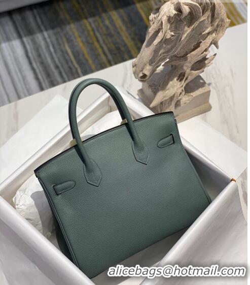 Trendy Design Hermes Birkin 30cm Bag in Togo Calfskin HB30 Almond Green/Gold