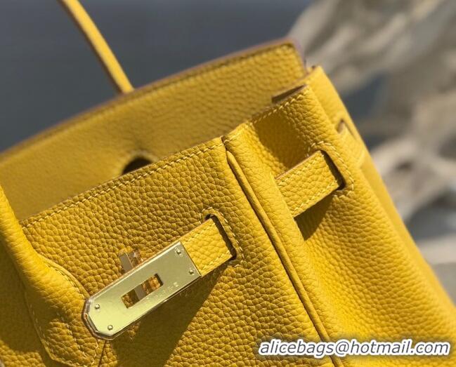 Inexpensive Hermes Birkin 30cm Bag in Togo Calfskin HB30 Jaune Amber Yellow/Gold