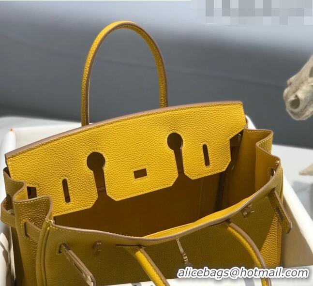 Inexpensive Hermes Birkin 30cm Bag in Togo Calfskin HB30 Jaune Amber Yellow/Gold