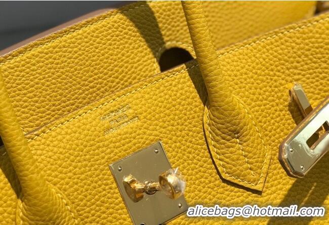 Inexpensive Hermes Birkin 30cm Bag in Togo Calfskin HB30 Jaune Amber Yellow/Gold