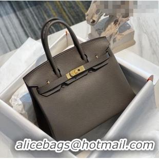 Super Quality Hermes Birkin 30cm Bag in Togo Calfskin HB30 Tinware Grey/Gold