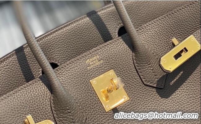 Super Quality Hermes Birkin 30cm Bag in Togo Calfskin HB30 Tinware Grey/Gold