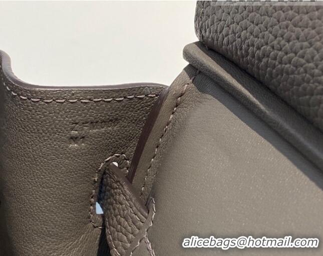 Super Quality Hermes Birkin 30cm Bag in Togo Calfskin HB30 Tinware Grey/Gold