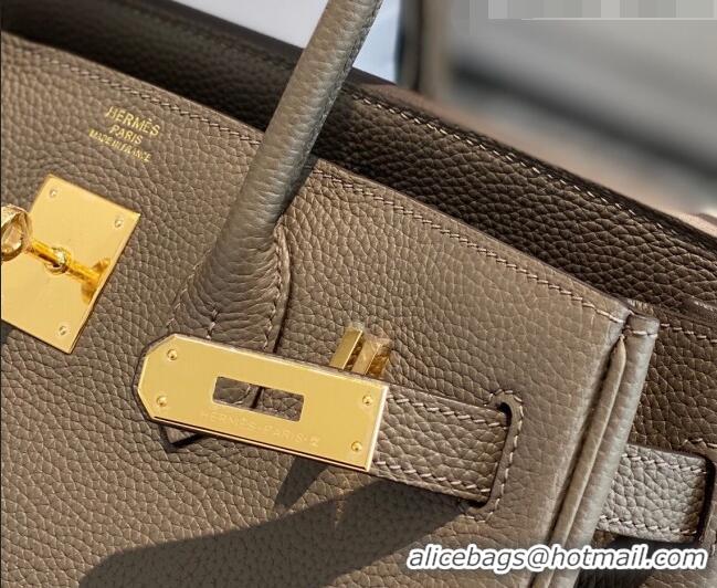 Super Quality Hermes Birkin 30cm Bag in Togo Calfskin HB30 Tinware Grey/Gold