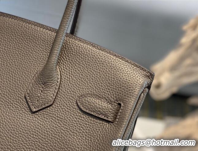 Super Quality Hermes Birkin 30cm Bag in Togo Calfskin HB30 Tinware Grey/Gold