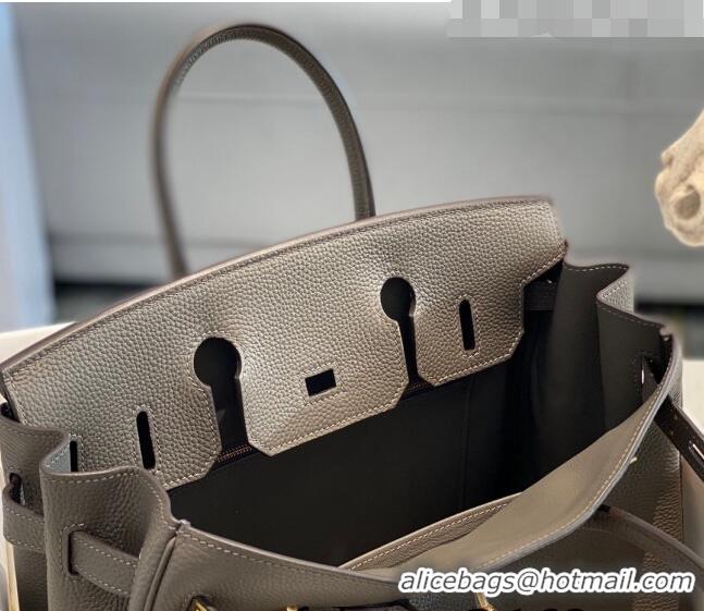 Super Quality Hermes Birkin 30cm Bag in Togo Calfskin HB30 Tinware Grey/Gold