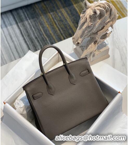 Super Quality Hermes Birkin 30cm Bag in Togo Calfskin HB30 Tinware Grey/Gold