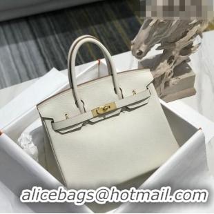 Low Cost Hermes Birkin 30cm Bag in Togo Calfskin HB30 White/Gold