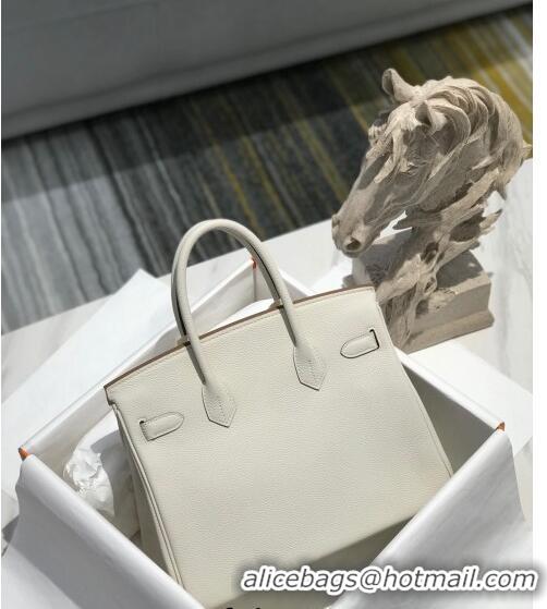 Low Cost Hermes Birkin 30cm Bag in Togo Calfskin HB30 White/Gold