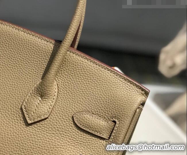 Buy Cheap Hermes Birkin 30cm Bag in Togo Calfskin Coat HB30 Grey/Gold