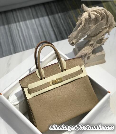 Buy Cheap Hermes Birkin 30cm Bag in Togo Calfskin Coat HB30 Grey/Gold