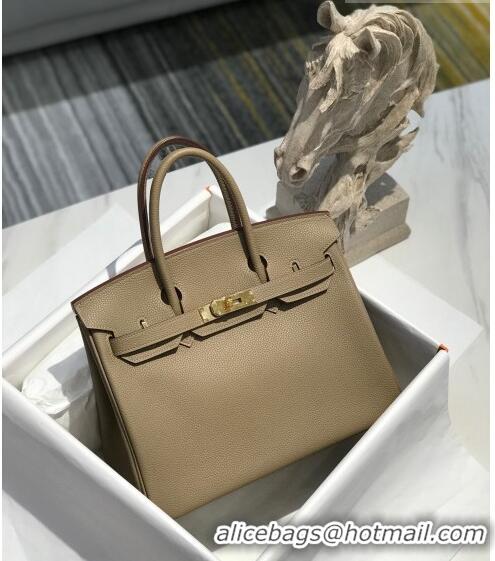 Buy Cheap Hermes Birkin 30cm Bag in Togo Calfskin Coat HB30 Grey/Gold