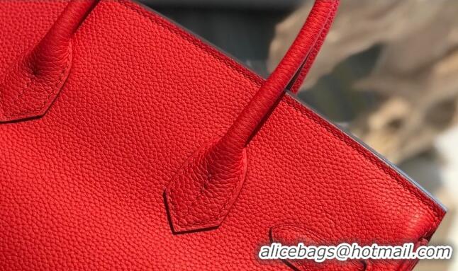 Luxury Discount Hermes Birkin 30cm Bag in Togo Calfskin HB30 Red/Gold