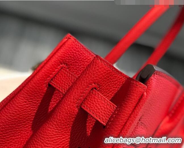 Luxury Discount Hermes Birkin 30cm Bag in Togo Calfskin HB30 Red/Gold