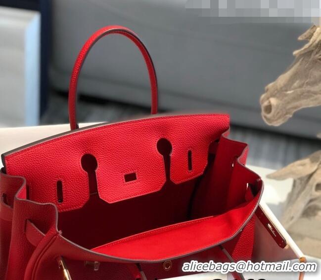 Luxury Discount Hermes Birkin 30cm Bag in Togo Calfskin HB30 Red/Gold