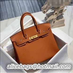 Super Quality Hermes Birkin 30cm Bag in Togo Calfskin HB30 Brown/Gold