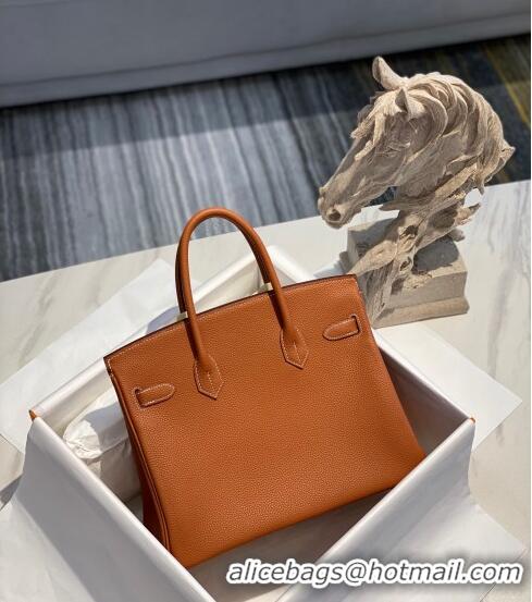 Super Quality Hermes Birkin 30cm Bag in Togo Calfskin HB30 Brown/Gold