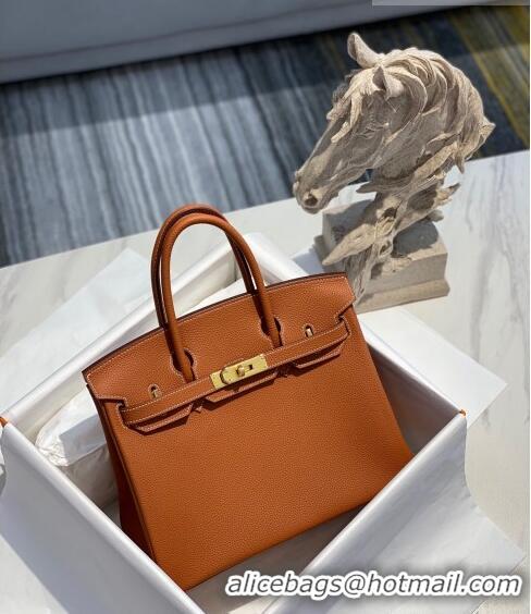 Super Quality Hermes Birkin 30cm Bag in Togo Calfskin HB30 Brown/Gold