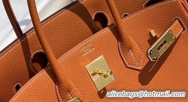 Super Quality Hermes Birkin 30cm Bag in Togo Calfskin HB30 Brown/Gold