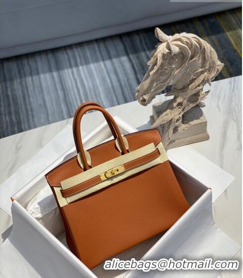 Super Quality Hermes Birkin 30cm Bag in Togo Calfskin HB30 Brown/Gold