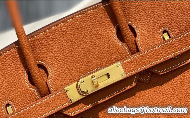 Super Quality Hermes Birkin 30cm Bag in Togo Calfskin HB30 Brown/Gold