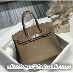 Good Product Hermes Birkin 30cm Bag in Togo Calfskin HB30 Etoupe Elephant Grey//Silver