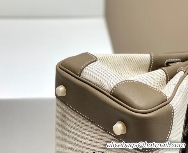 Top Quality Hermes Birkin 30cm Bag in Swift Leather and Canvas HB30 Elephant Grey