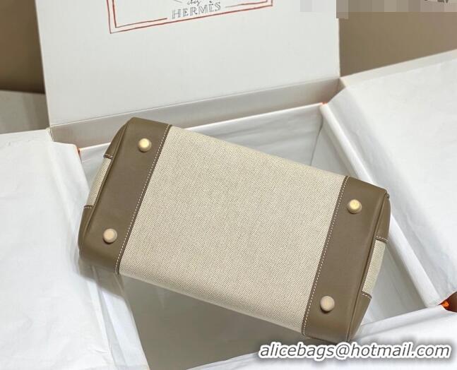 Top Quality Hermes Birkin 30cm Bag in Swift Leather and Canvas HB30 Elephant Grey