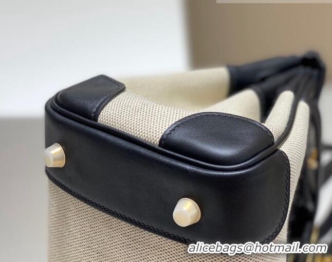 Super Quality Hermes Birkin 25cm Bag in Swift Leather and Canvas HB25 Black