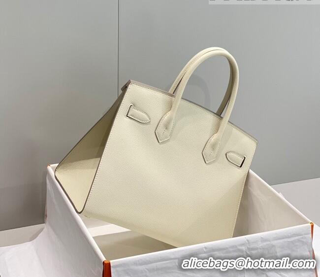 Buy Discount Hermes Epsom Birkin 30cm Bag 0616 Cream White